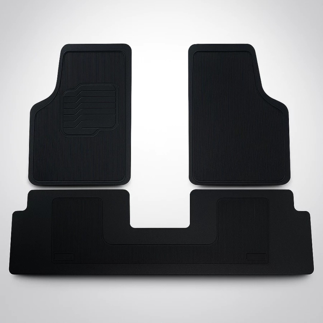 Tapete Borracha Automotivo Universal Para Carro Traseiro inteiriço Jogo 3 peças Tapete Borracha Automotivo Universal Para Carro Traseiro inteiriço Jogo 3 peças